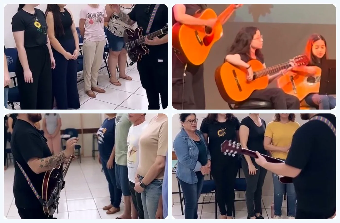 Oficinas de música, violão, teclado e técnica vocal do CEDUCARTE